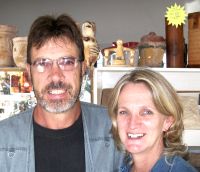 Maarten and Marita, who are in charge of cladding, stepping stones, paving and the Chiminea.